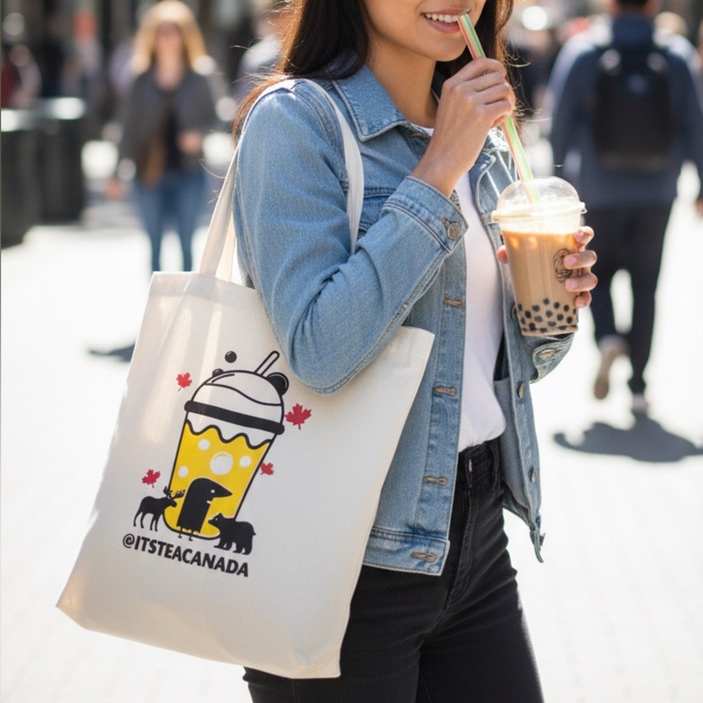 🇨🇦 It’s Tea Tote Bag (Canadian Bubble Tea brand 🧋) OOAK!